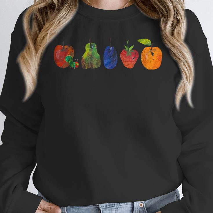 Back To School Cute Hungry Lover Fruits Teacher Women Crewneck Sweatshirt, funny design