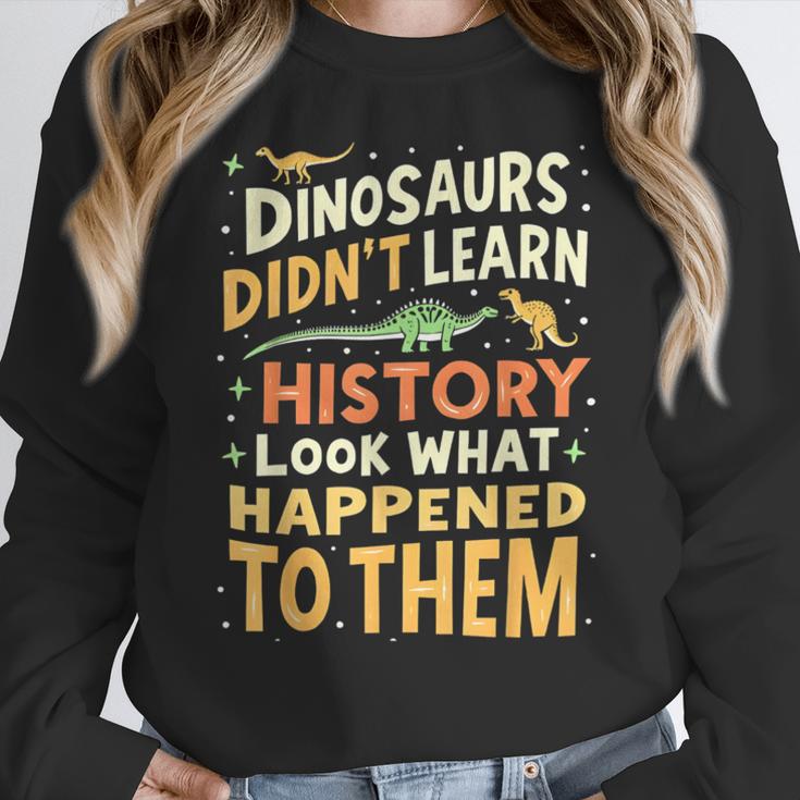 Back To School Dinosaur Social Studies Teacher Student Women Crewneck Sweatshirt, funny design Back To School Dinosaur Social Studies Teacher Student Women Crewneck Sweatshirt, funny design