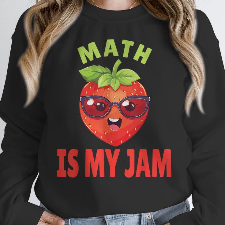 Back To School Math Is My Jam Math Teacher Women Crewneck Sweatshirt, funny design