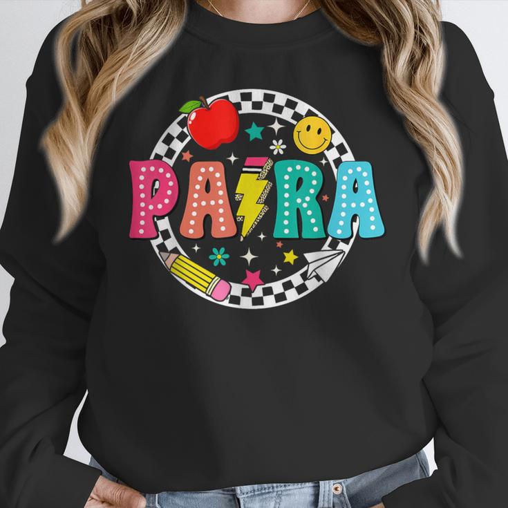 Back To School Para For Men Women Teacher Women Crewneck Sweatshirt, funny design Back To School Para For Men Women Teacher Women Crewneck Sweatshirt, funny design