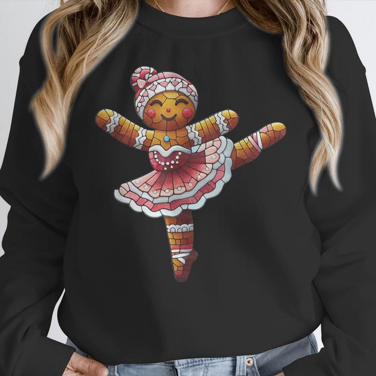 Ballet Dancer Gingerbread Christmas Dance Teacher Girl Women Women Crewneck Sweatshirt, funny design
