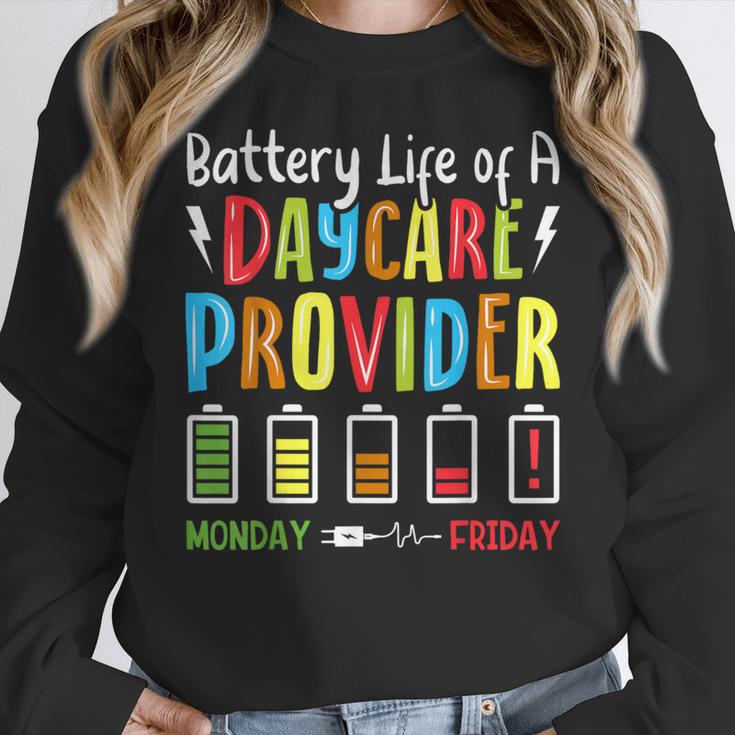 Battery Life Of Daycare Provider Childcare Teacher Women Crewneck Sweatshirt, funny design Battery Life Of Daycare Provider Childcare Teacher Women Crewneck Sweatshirt, funny design