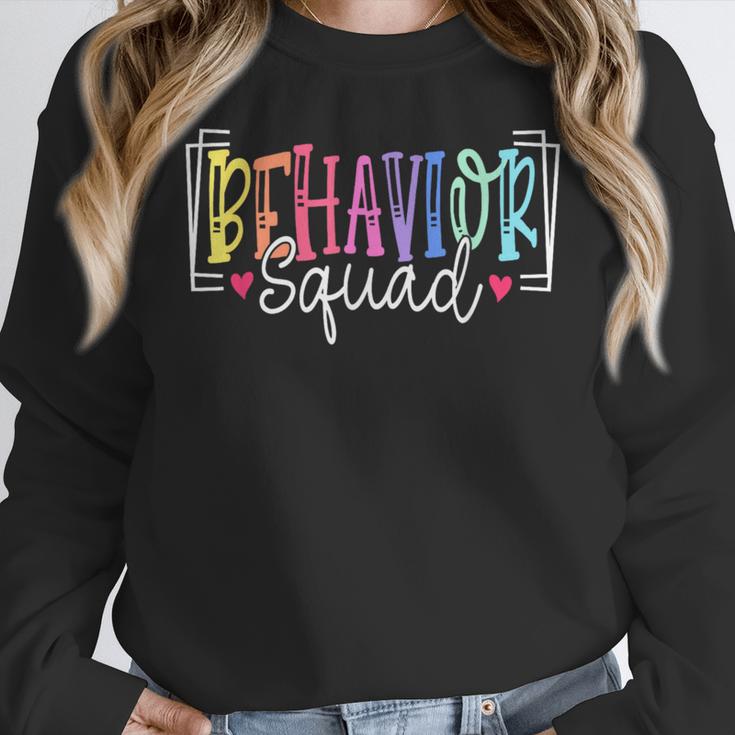 Behavior Squad Therapy Therapists Teachers Behavior Team Women Crewneck Sweatshirt, funny design Behavior Squad Therapy Therapists Teachers Behavior Team Women Crewneck Sweatshirt, funny design