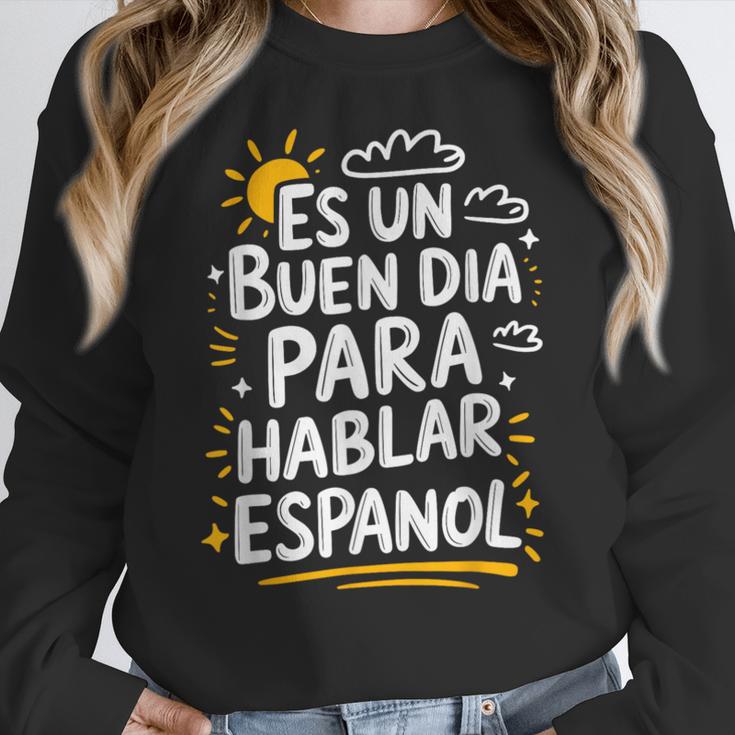 Bilingual Teacher Maestra Spanish Teacher Women Crewneck Sweatshirt, funny design
