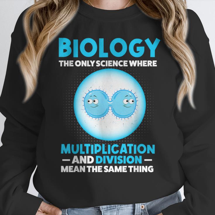 Biology Facts Science Teacher Student Biologist Women Crewneck Sweatshirt, Science Teacher Gifts, funny design
