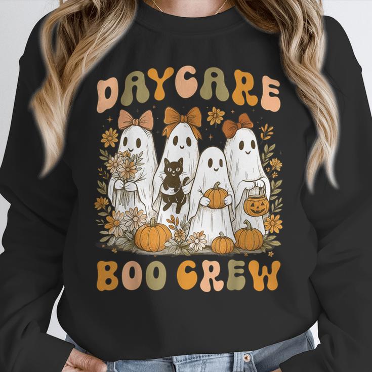 Boo Crew Daycare Teacher Matching Halloween Costume Ghost Women Crewneck Sweatshirt, funny design Boo Crew Daycare Teacher Matching Halloween Costume Ghost Women Crewneck Sweatshirt, funny design