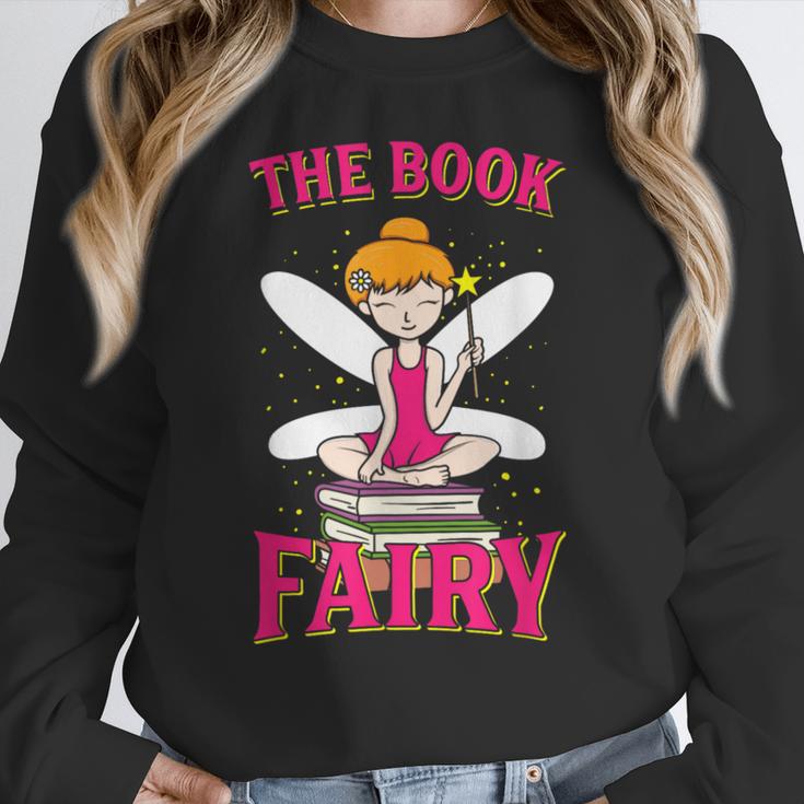 The Book Fairy Reading Teacher Librarian T-Shirt Women Crewneck Sweatshirt, funny design The Book Fairy Reading Teacher Librarian T-Shirt Women Crewneck Sweatshirt, funny design