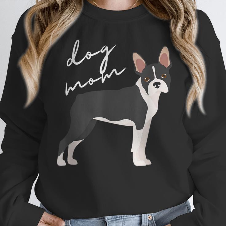 Boston Terrier Dog Mom Woman Women Women Crewneck Sweatshirt, Mom Gifts, Boston Terrier Mom Gifts, funny design