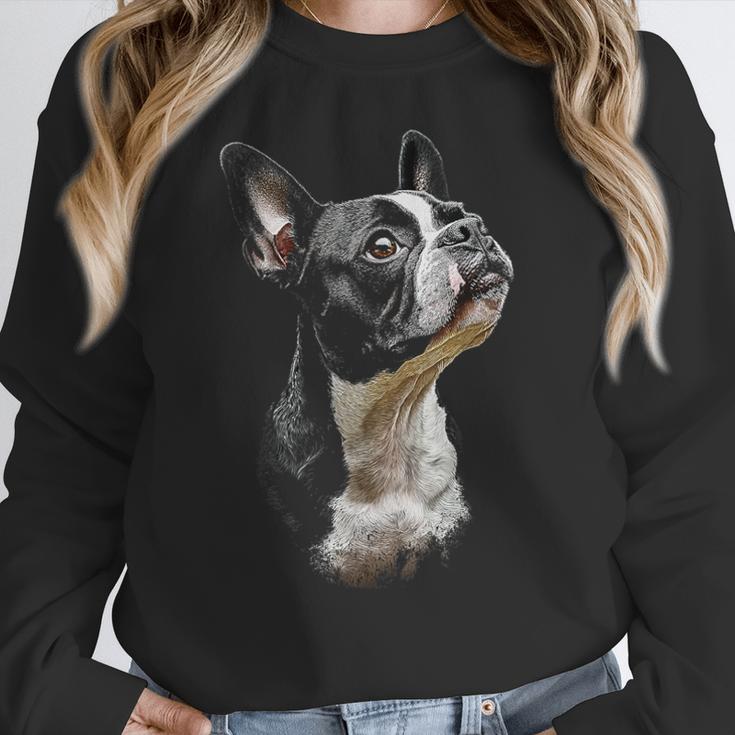 Boston Terrier Dog Graphic Pet Art Boston Terrier For Men Women Kids Women Crewneck Sweatshirt, funny design