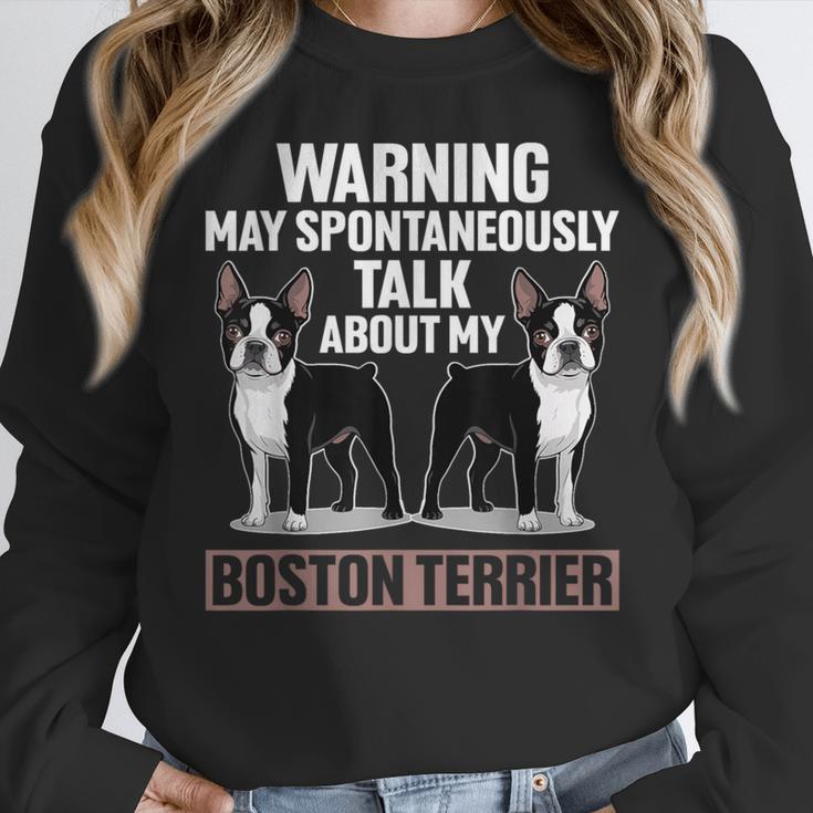 Boston Terrier Dog Women Crewneck Sweatshirt, funny design