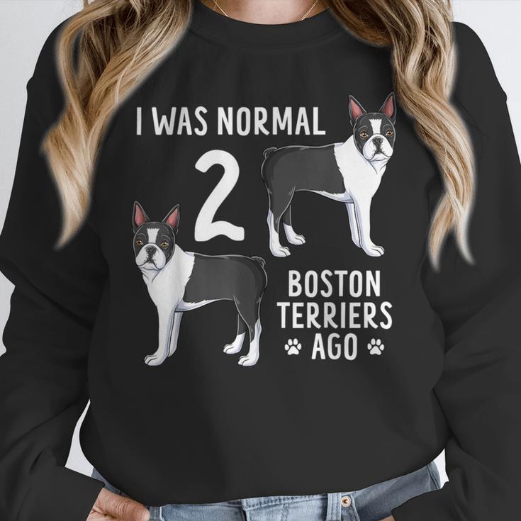 Boston Terrier Humor Bostie Dog Lover For Men Women Kids Women Crewneck Sweatshirt, funny design