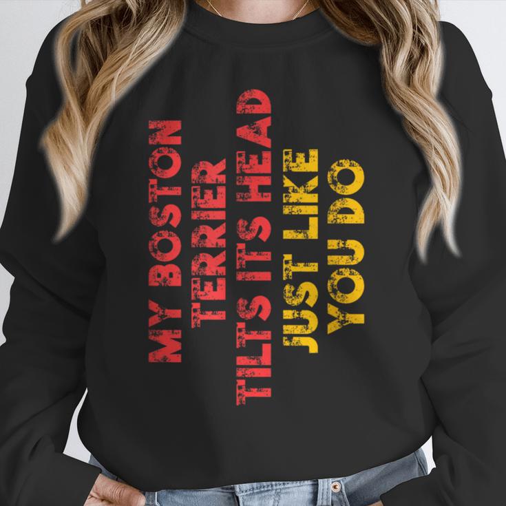 Boston Terrier Mom Dad Dog Lover Owner Women Men Women Crewneck Sweatshirt, Mom Gifts, Boston Terrier Dad Gifts, Boston Terrier Mom Gifts, funny design