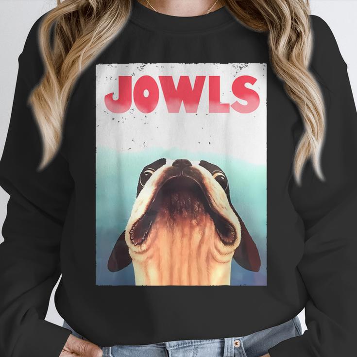 Boston Terriers Jowls Dog Mom Dog Dad Women Crewneck Sweatshirt, Mom Gifts, funny design