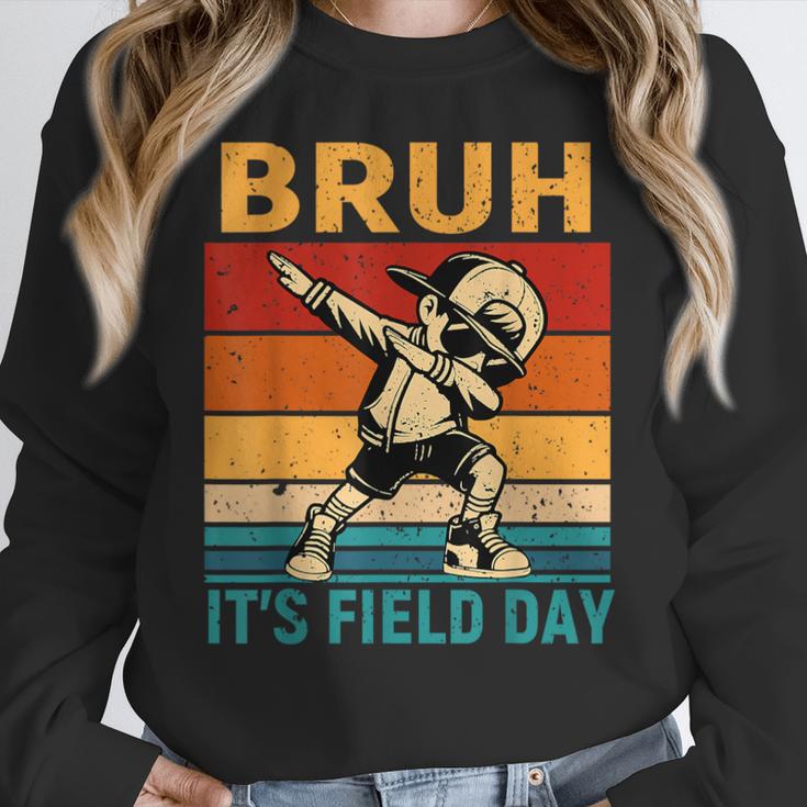 Bruh It's Field Day Teacher Happy Field Day Dabbing Boy Women Crewneck Sweatshirt, funny design Bruh It's Field Day Teacher Happy Field Day Dabbing Boy Women Crewneck Sweatshirt, funny design