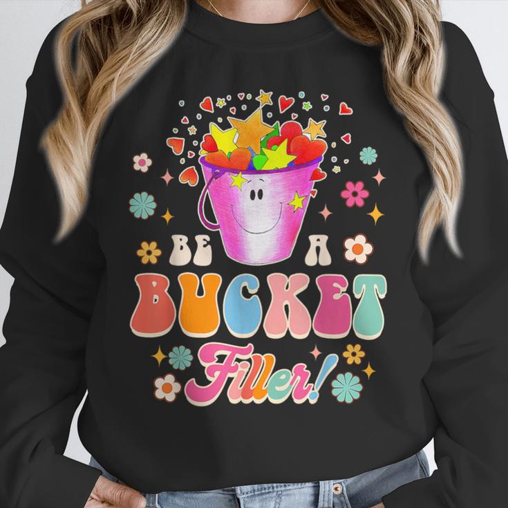 Be A Bucket Filler Teacher Teaching Groovy Back To School For Men Women Women Crewneck Sweatshirt, Groovy Teacher Gifts, funny design Be A Bucket Filler Teacher Teaching Groovy Back To School For Men Women Women Crewneck Sweatshirt, Groovy Teacher Gifts, funny design