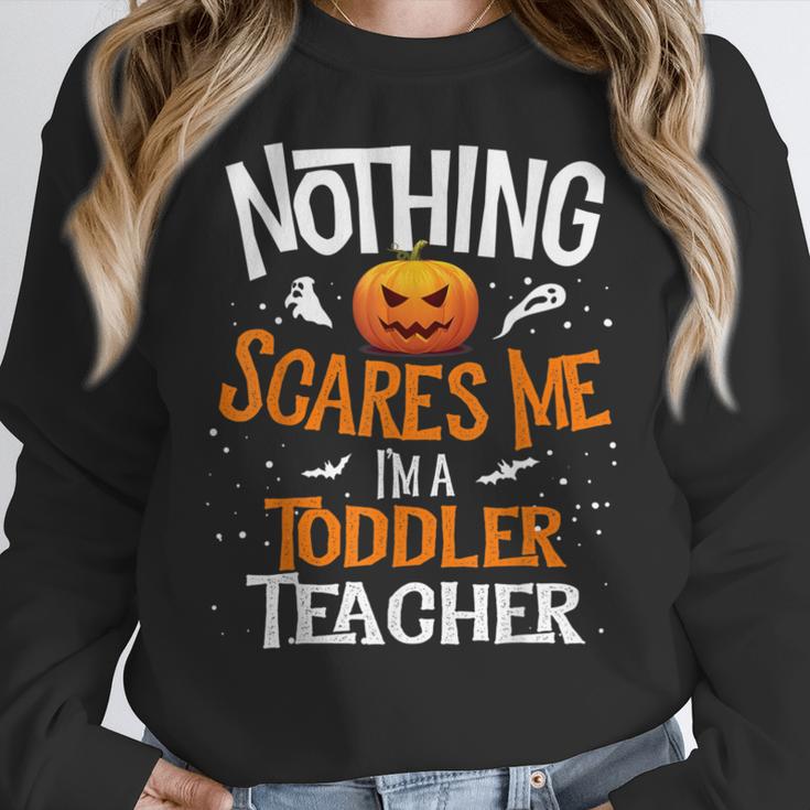 You Cannot Scare Me I'm An Toddler Teacher Halloween Men Women Kids Women Crewneck Sweatshirt, funny design