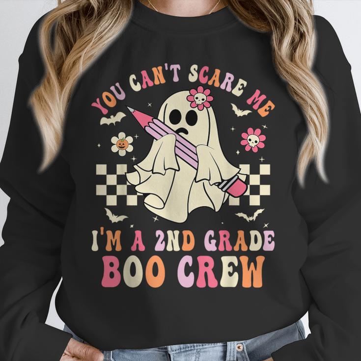 You Can't Scare Me Im A 2nd-Grade Boo Crew Teacher Halloween Women Crewneck Sweatshirt, funny design You Can't Scare Me Im A 2nd-Grade Boo Crew Teacher Halloween Women Crewneck Sweatshirt, funny design
