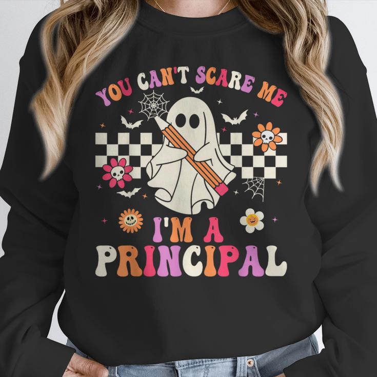You Can't Scare Me I'm a Principal Halloween Teacher Women Crewneck Sweatshirt, funny design You Can't Scare Me I'm a Principal Halloween Teacher Women Crewneck Sweatshirt, funny design