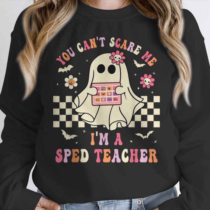 You Can't Scare Me I'm A SPED Teacher Crew Squad Halloween Women Crewneck Sweatshirt, funny design You Can't Scare Me I'm A SPED Teacher Crew Squad Halloween Women Crewneck Sweatshirt, funny design
