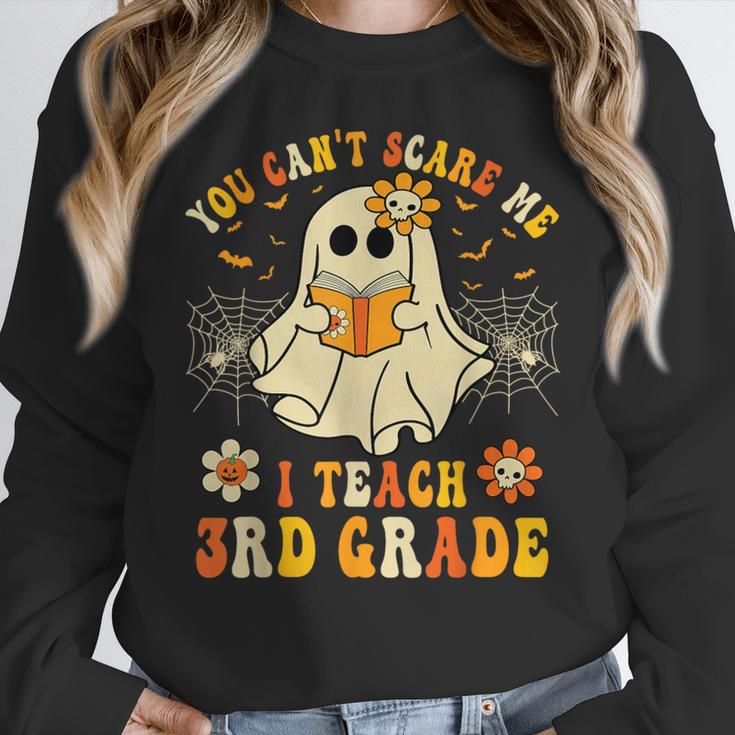 You Can't Scare Me I Teach 3rd Grade Halloween Teacher Ghost Women Crewneck Sweatshirt, funny design You Can't Scare Me I Teach 3rd Grade Halloween Teacher Ghost Women Crewneck Sweatshirt, funny design