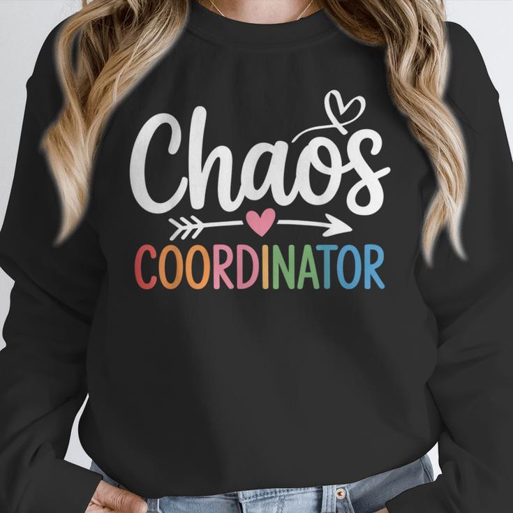 Chaos Coordinator Teacher Student Back To School 2025 Women Crewneck Sweatshirt, funny design