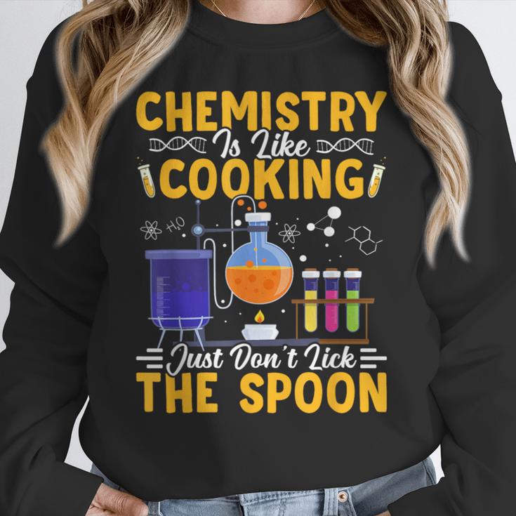 Chemistry Is Like Cooking Science Teacher Student Women Crewneck Sweatshirt, Science Teacher Gifts, funny design