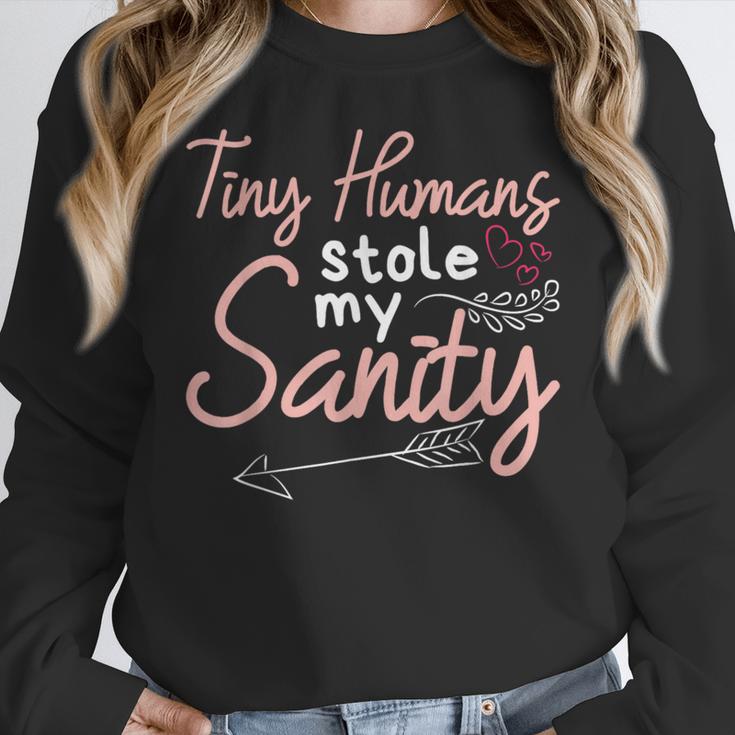 Childcare Provider Daycare Teacher Stole My Sanity Women Crewneck Sweatshirt, funny design