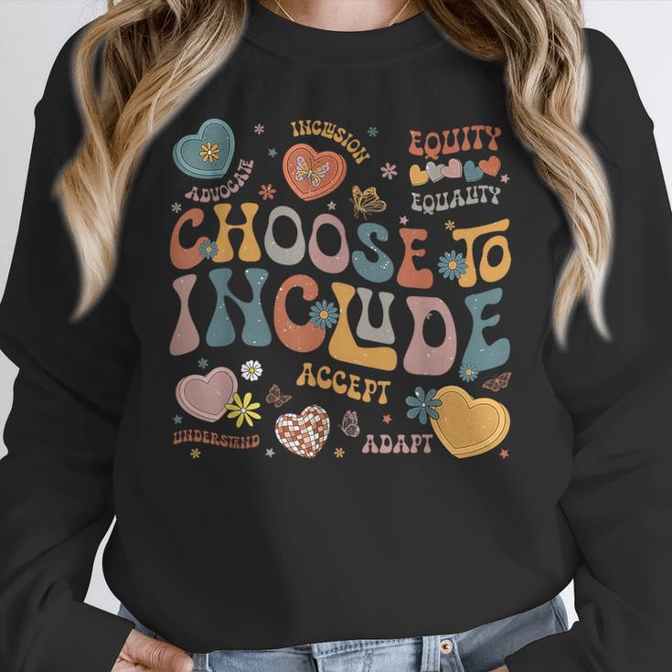 Choose To Include Inclusion Matters Autism Awareness Teacher Men Women Girls Kids Women Crewneck Sweatshirt, funny design Choose To Include Inclusion Matters Autism Awareness Teacher Men Women Girls Kids Women Crewneck Sweatshirt, funny design