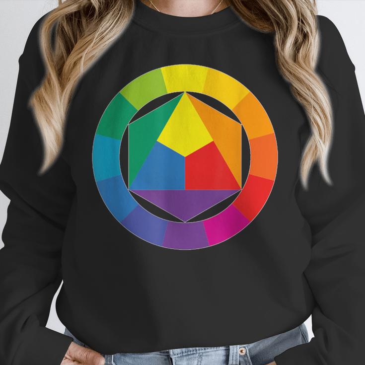 Color Wheel Palette Shirt Artist Painter Art Teacher Tshirt Women Crewneck Sweatshirt, funny design