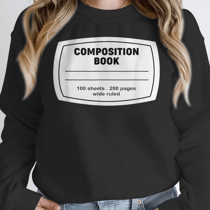 Composition Notebook Halloween Costume Teacher Student Women Crewneck Sweatshirt, funny design Composition Notebook Halloween Costume Teacher Student Women Crewneck Sweatshirt, funny design