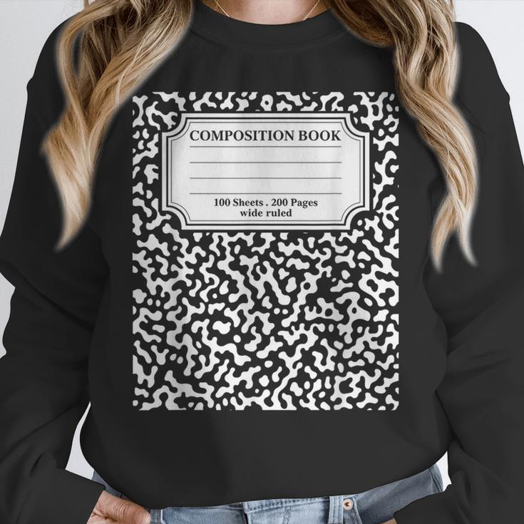 Composition Notebook Matching Group Halloween Teachers Women Crewneck Sweatshirt, funny design Composition Notebook Matching Group Halloween Teachers Women Crewneck Sweatshirt, funny design