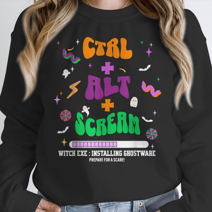Computer Teacher Spooky Halloween Technology STEM Engineer Women Crewneck Sweatshirt, funny design Computer Teacher Spooky Halloween Technology STEM Engineer Women Crewneck Sweatshirt, funny design