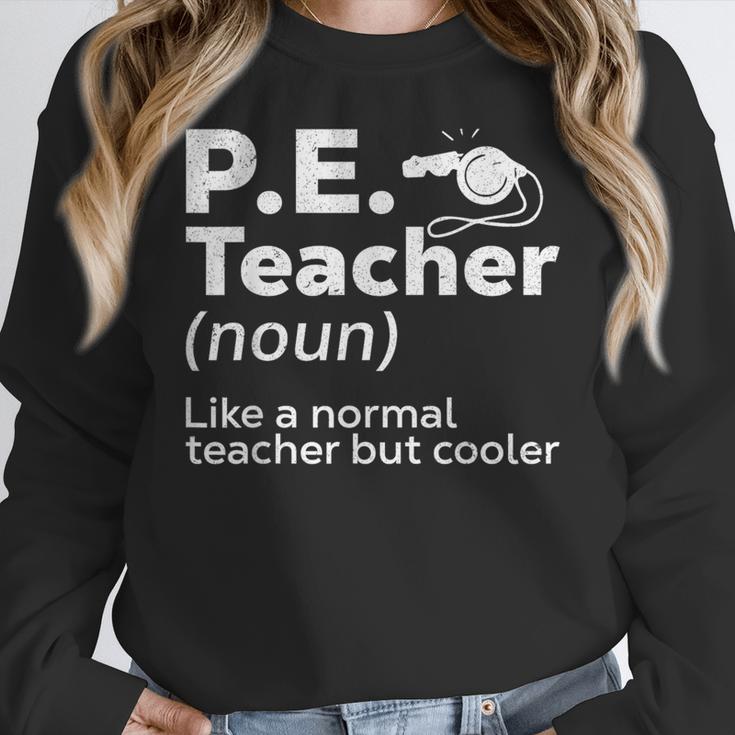 Cool PE Teacher Art For Men Women Physical Education Teacher Women Crewneck Sweatshirt, Pe Teacher Gifts, funny design