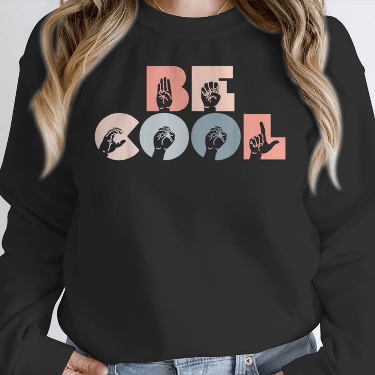 Cool Sign Language ASL Teacher Deaf People ASL Interpreter Women Crewneck Sweatshirt, funny design Cool Sign Language ASL Teacher Deaf People ASL Interpreter Women Crewneck Sweatshirt, funny design