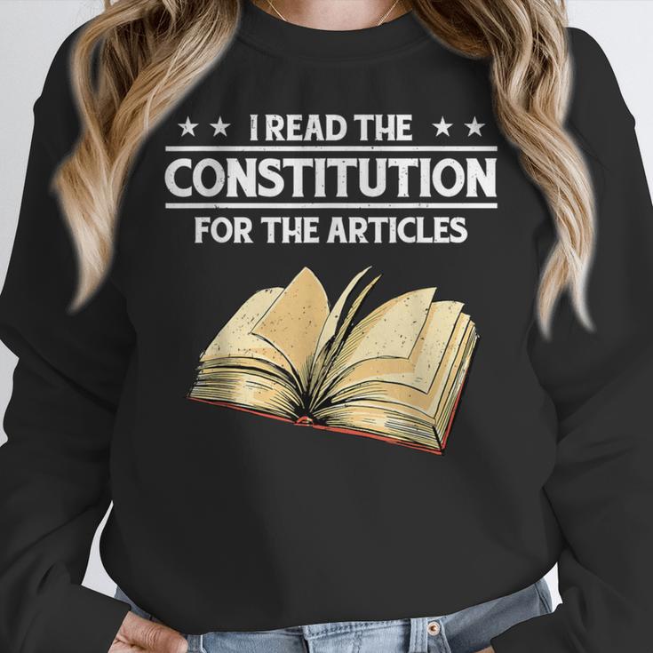 Cool History Teacher Read The Constitution For The Articles Women Crewneck Sweatshirt, History Teacher Gifts, funny design Cool History Teacher Read The Constitution For The Articles Women Crewneck Sweatshirt, History Teacher Gifts, funny design