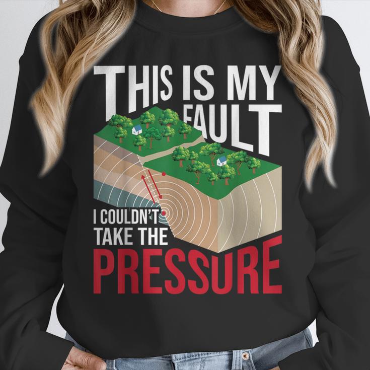 Couldn't Take The Pressure Geology Earth Science Teacher Women Crewneck Sweatshirt, Science Teacher Gifts, funny design