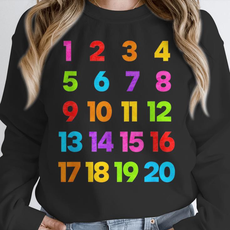 Counting 1-10 Learn To Count Number School Kids Teacher Women Crewneck Sweatshirt, funny design Counting 1-10 Learn To Count Number School Kids Teacher Women Crewneck Sweatshirt, funny design