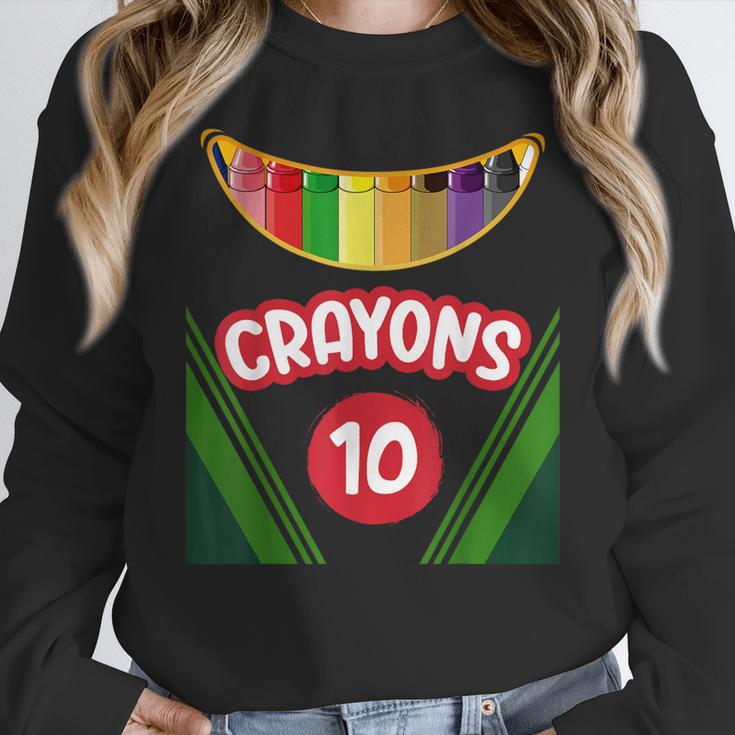 Crayon Box Fun Teacher Student Crayon Squad Halloween 2022 Women Crewneck Sweatshirt, funny design Crayon Box Fun Teacher Student Crayon Squad Halloween 2022 Women Crewneck Sweatshirt, funny design
