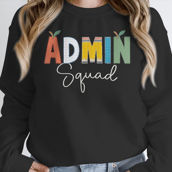 Cute Admin Squad Crew Team Back To School Teacher For Men Women Women Crewneck Sweatshirt, funny design Cute Admin Squad Crew Team Back To School Teacher For Men Women Women Crewneck Sweatshirt, funny design