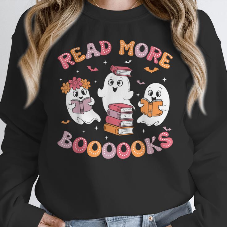 Cute Ghost Book Read More Books Teachers Halloween Women Crewneck Sweatshirt, funny design Cute Ghost Book Read More Books Teachers Halloween Women Crewneck Sweatshirt, funny design