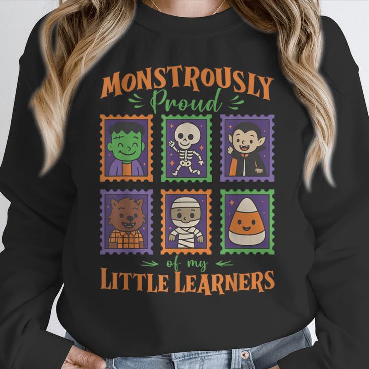 Cute Halloween Teacher Women Crewneck Sweatshirt, funny design