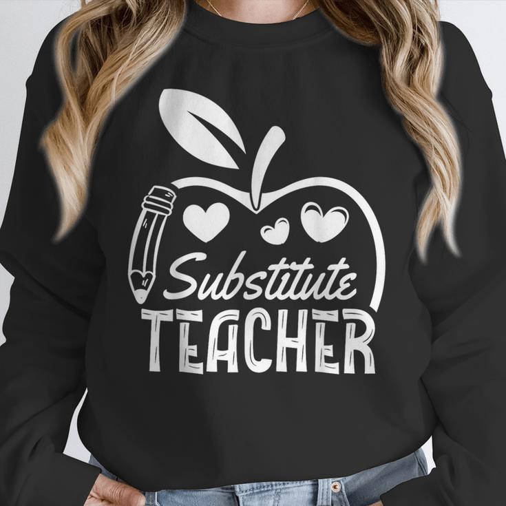 Cute Substitute Teacher Appreciation Men Women Women Crewneck Sweatshirt, funny design Cute Substitute Teacher Appreciation Men Women Women Crewneck Sweatshirt, funny design