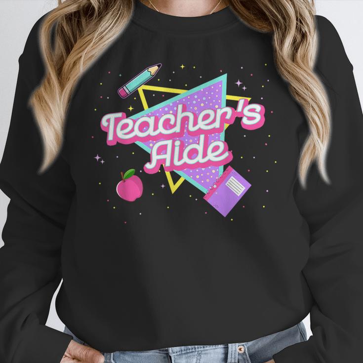 Cute Teacher's Aide Shirt 80's 90's Back To School For Men Women Women Crewneck Sweatshirt, funny design Cute Teacher's Aide Shirt 80's 90's Back To School For Men Women Women Crewneck Sweatshirt, funny design