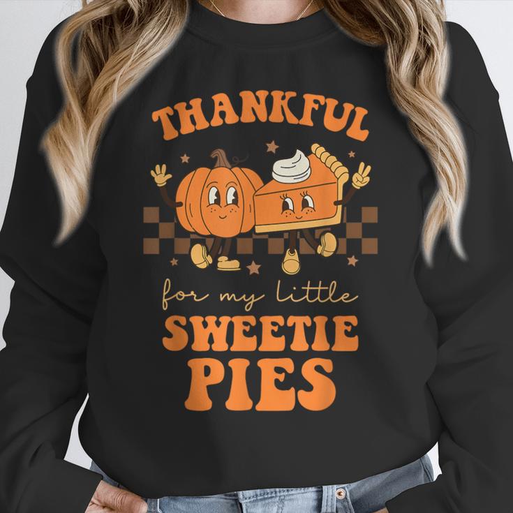 Cute Thanksgiving Teacher Thankful For My Sweetie Pies Mom Women Crewneck Sweatshirt, funny design Cute Thanksgiving Teacher Thankful For My Sweetie Pies Mom Women Crewneck Sweatshirt, funny design