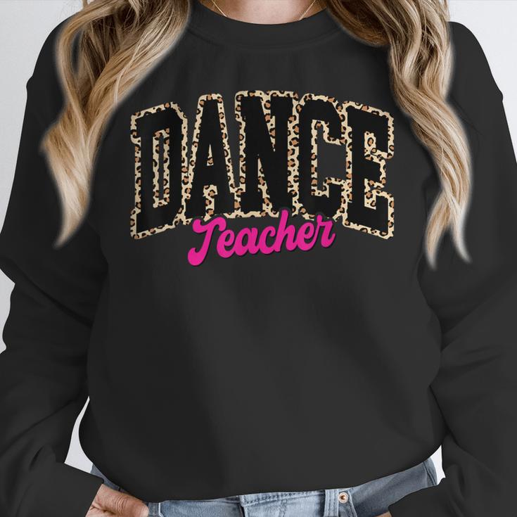 Dance Teacher Leopard Dancing Life Girls Women Dancer Women Crewneck Sweatshirt, funny design Dance Teacher Leopard Dancing Life Girls Women Dancer Women Crewneck Sweatshirt, funny design