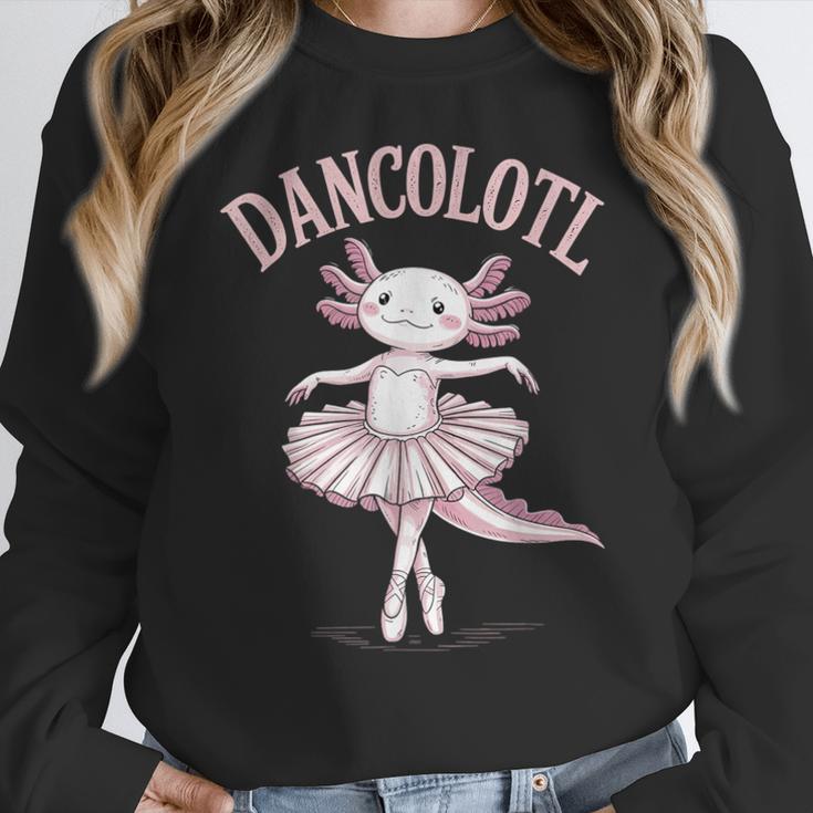 Dancolotl Ballerina Axolotl Ballet Dance Teacher Women Crewneck Sweatshirt, funny design