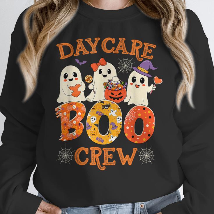 Daycare Boo Crew Halloween Spooky Costume For Teacher Women Crewneck Sweatshirt, funny design