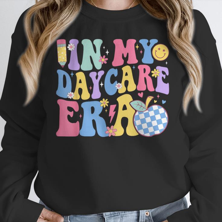 In My Daycare Era Groovy Teacher Daycare First Day Of School Women Crewneck Sweatshirt, Groovy Teacher Gifts, funny design In My Daycare Era Groovy Teacher Daycare First Day Of School Women Crewneck Sweatshirt, Groovy Teacher Gifts, funny design