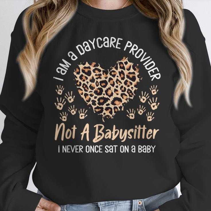Daycare Provider Teacher Childcare Worker Leopard Heart Fun Women Crewneck Sweatshirt, funny design Daycare Provider Teacher Childcare Worker Leopard Heart Fun Women Crewneck Sweatshirt, funny design