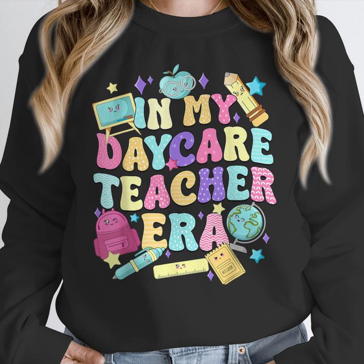 In My Daycare Teacher Era Daycare Provider Kids Women Crewneck Sweatshirt, funny design